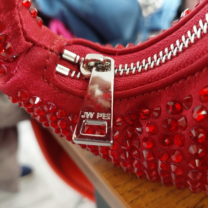 JW PEI Red Abacus Artificial Crystal Mini Top Handle Bag | Gently Used |