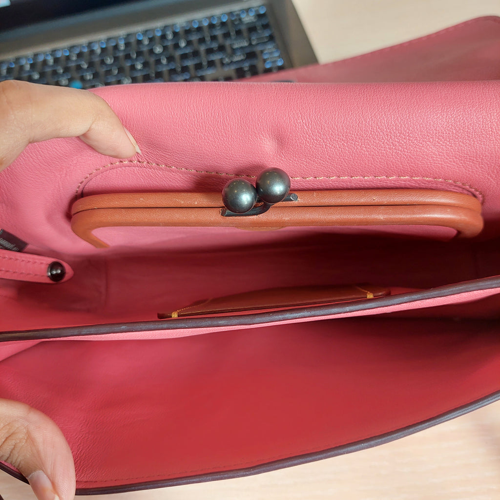 Coach Barbie Pink Dinky Leather Crossbody Bag | Pre Loved |