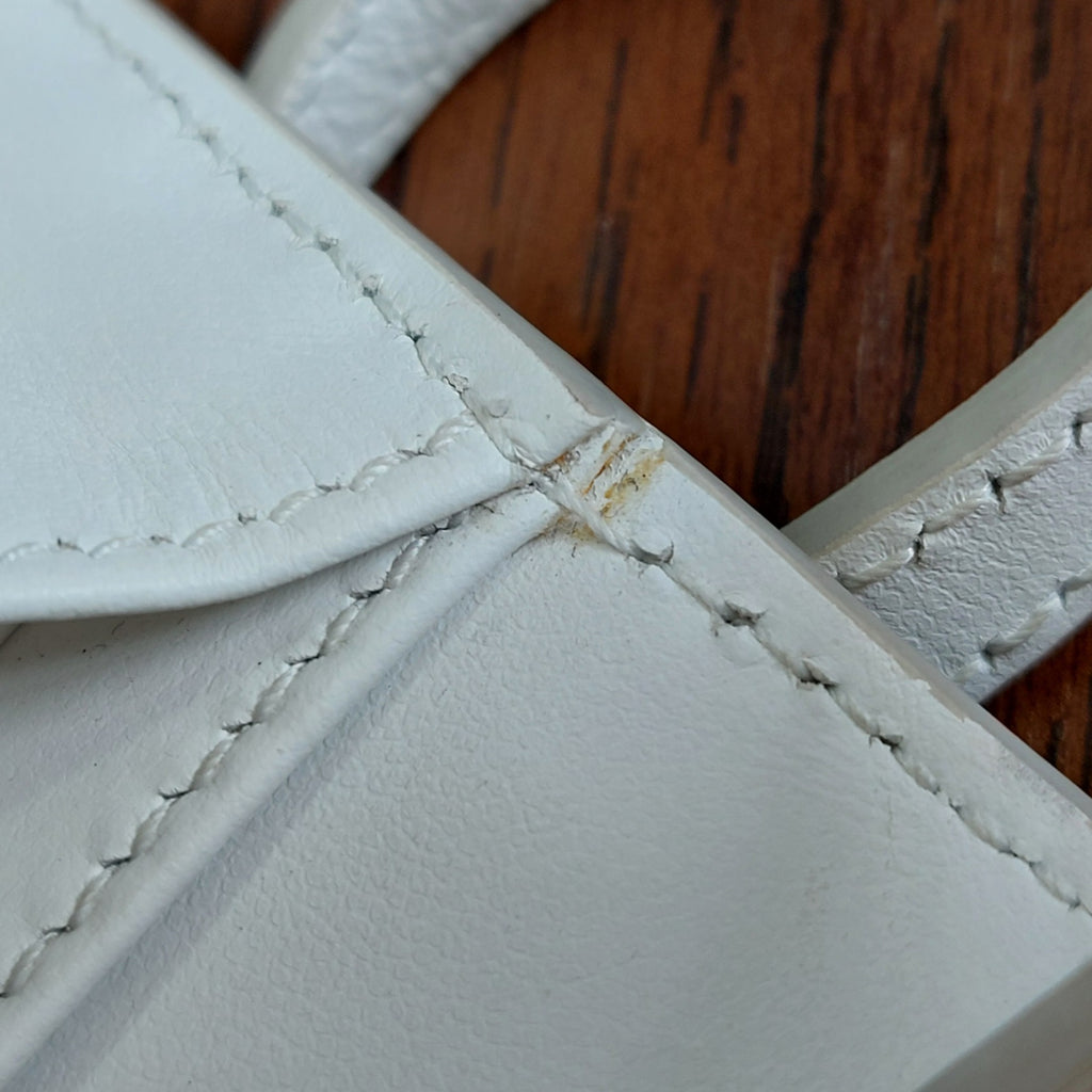 DOLCE & GABBANA White Gold Leather Amore Crossbody Bag | Pre Loved |