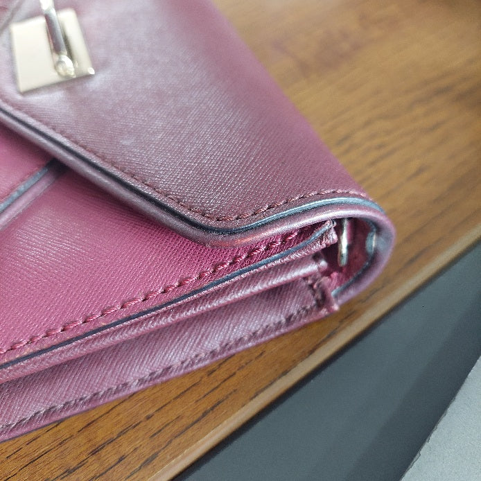 Kate Spade Burgundy Leather Wesley Place Natalie Crossbody Bag | Pre Loved |