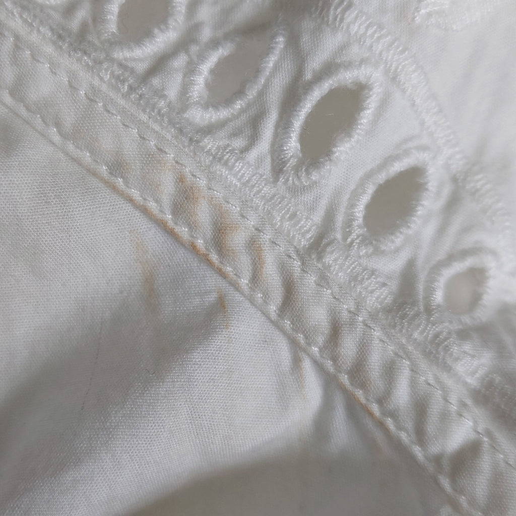 Mango White Button Down Peasant Top | Brand New |