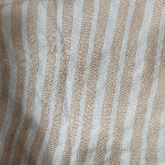 L.O.G.G. Beige & White Striped Collared Long Tunic | Pre Loved |