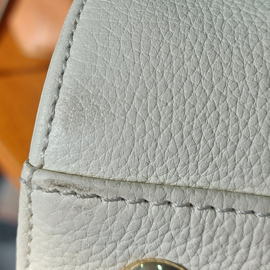 Jimmy Choo Cream Leather Small Rosalie Satchel Bag | Pre Loved |