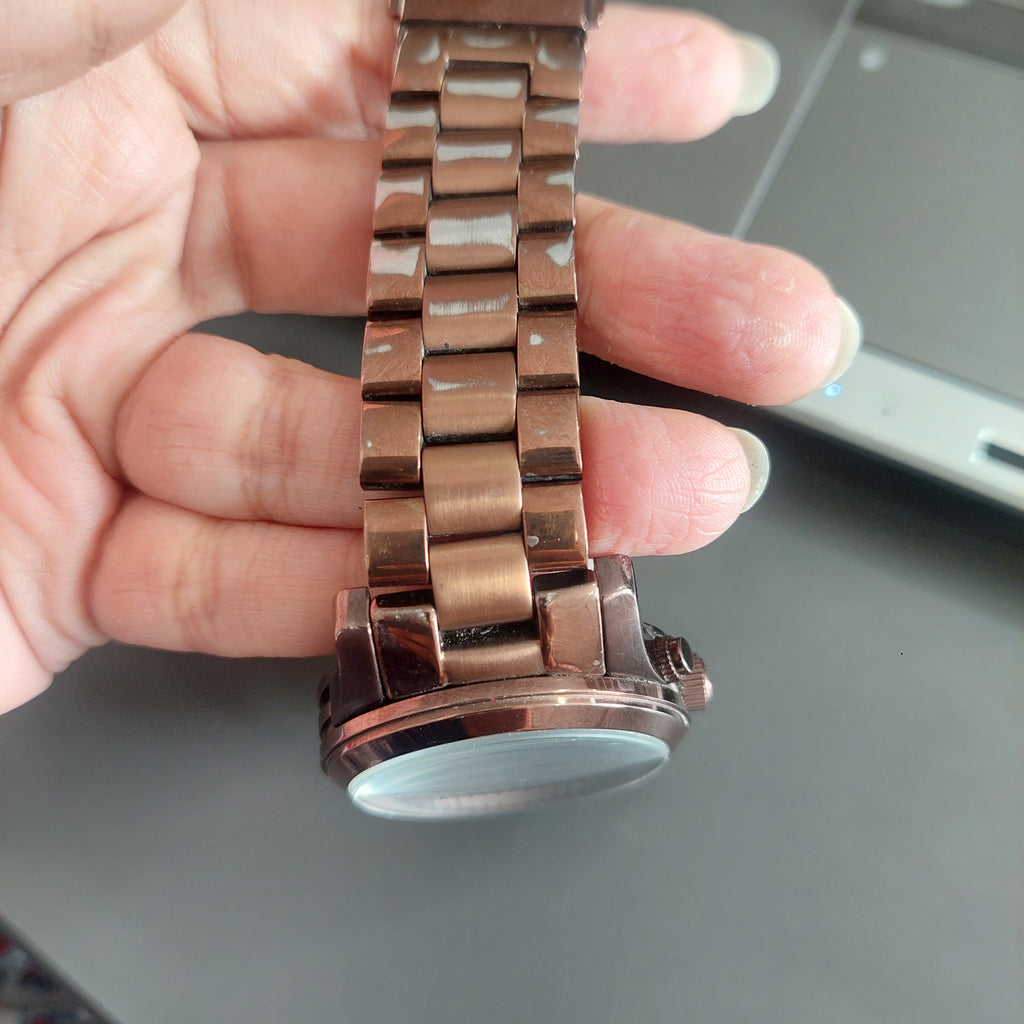 Michael Kors Brown MK-5492 Runway Wrist Watch | Pre Loved |