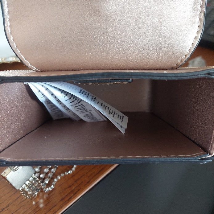 Aldo Rose Gold Metallic Zacchini Tassel Details Crossbody Bag | Pre Loved |