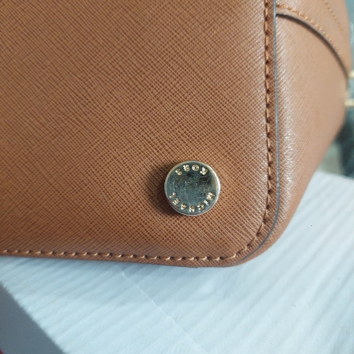 Michael Kors Brown Greenwich Sienna Large Saffiano Leather Bag | Pre Loved |