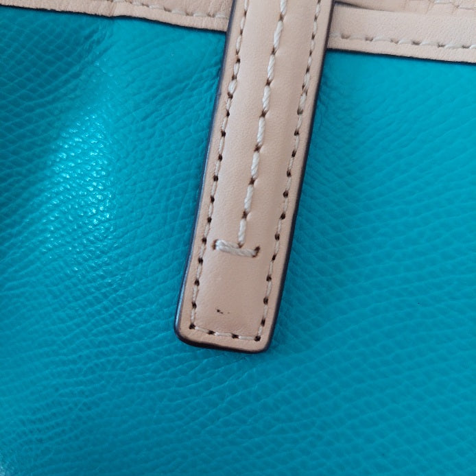 Coach Metro Teal Green Leather Large Tote Bag | Pre Loved |