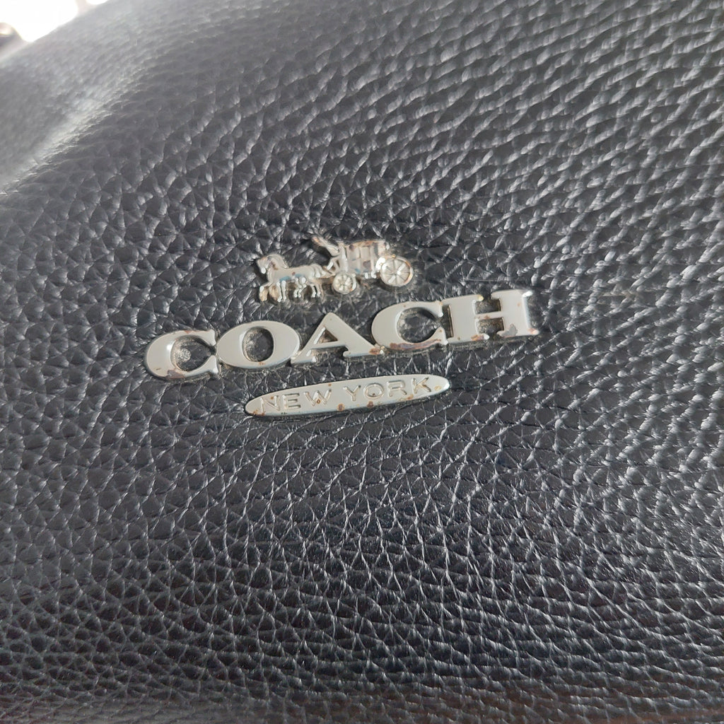 Coach Black Pebbled Leather “Meadow” Shoulder Bag | Pre Loved |
