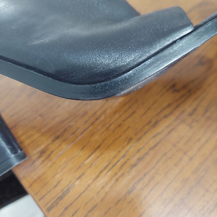 Alexander Wang Black Leather Cole Peep Toe Slingback Mule Sandals | Pre Loved |