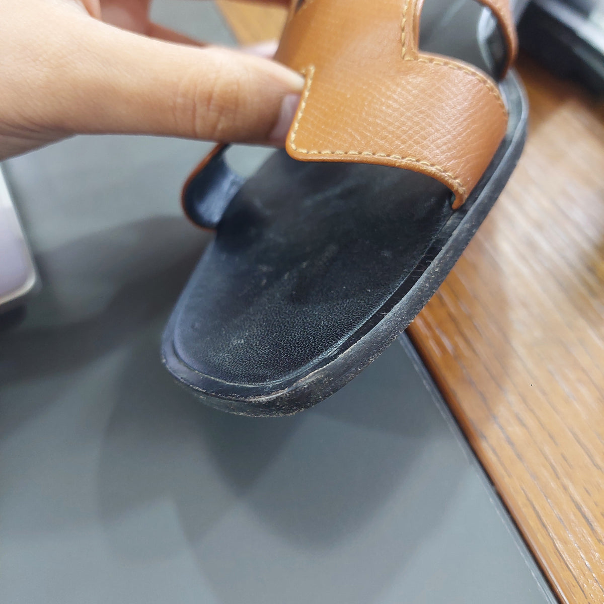 Hermès Tan Oran Sandals | Pre Loved |