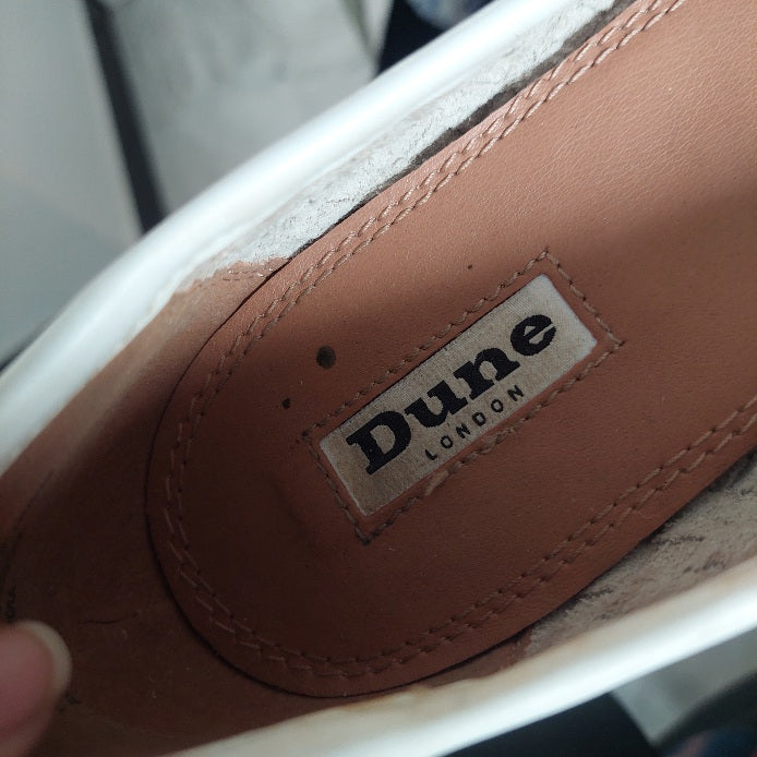 Dune White Leather Hartleys Ballet Flats | Pre Loved |