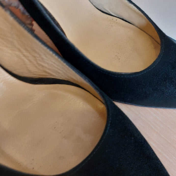 Beymen Black Faux Suede Heels | Pre Loved |
