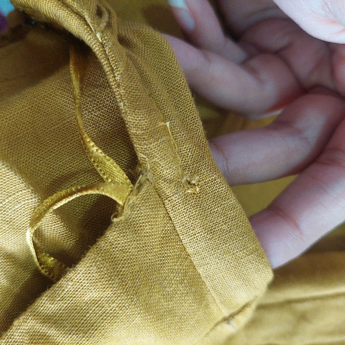 Zara Mustard Sleeveless Frill Detail Knee Length Dress | Gently Used |