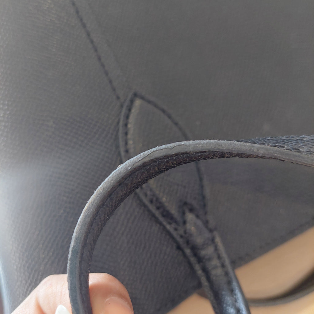 Furla Vittoria Nero Black Leather Medium Tote Bag | Pre Loved |
