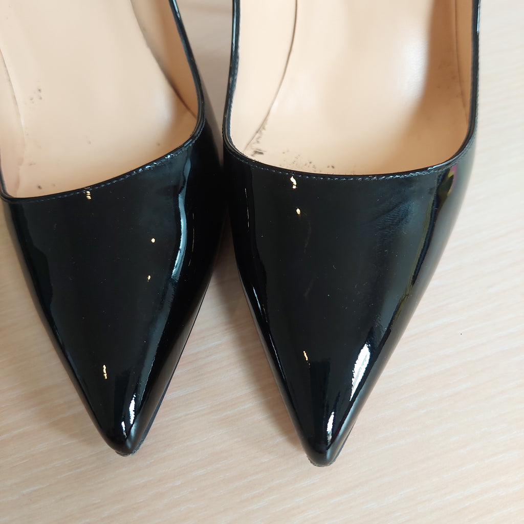 Christian Louboutin Black Patent Calf Leather 'So Kate' Stiletto Pumps | Pre Loved |