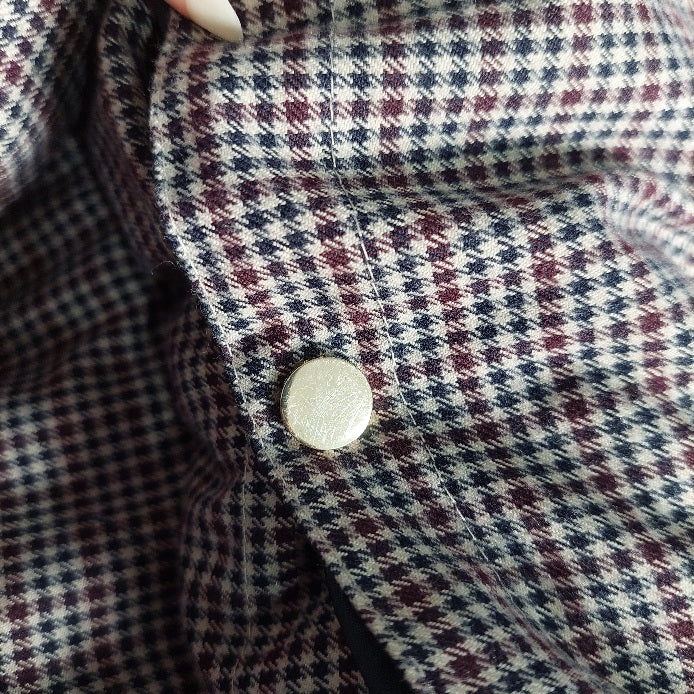 Next Black & Maroon Check Print Puffer Jacket | Gently Used |