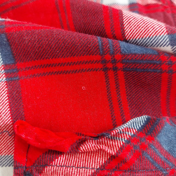Bershka Red Check Print Button Down Top | Pre Loved |