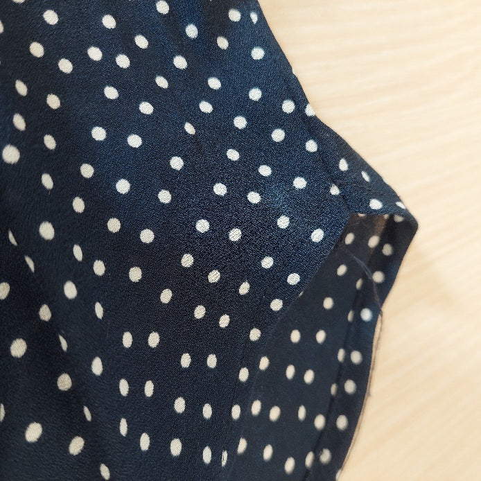 H&M Navy & White Polka Dot Top | Pre Loved |
