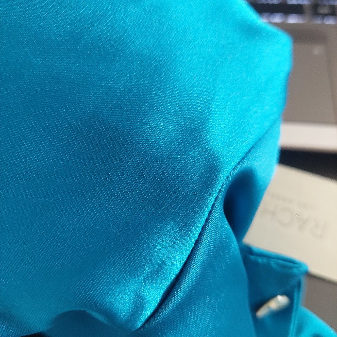 Rachel Zoe Blue Satin Collared Shirt | Brand New |