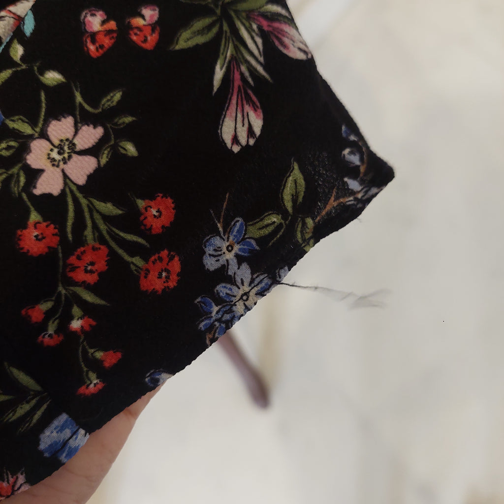 I.Madeline Black Floral Midi Dress | Gently used |