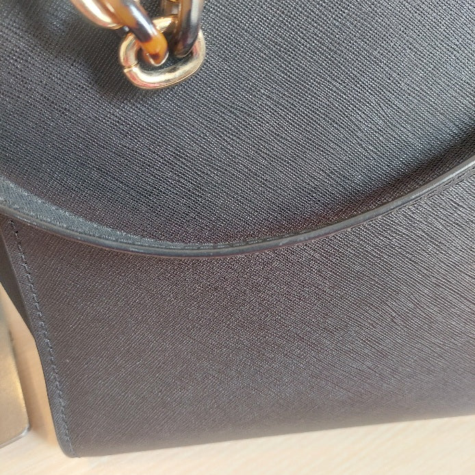 Michael Kors Black Floral Large Leather Tote Bag | Pre Loved |