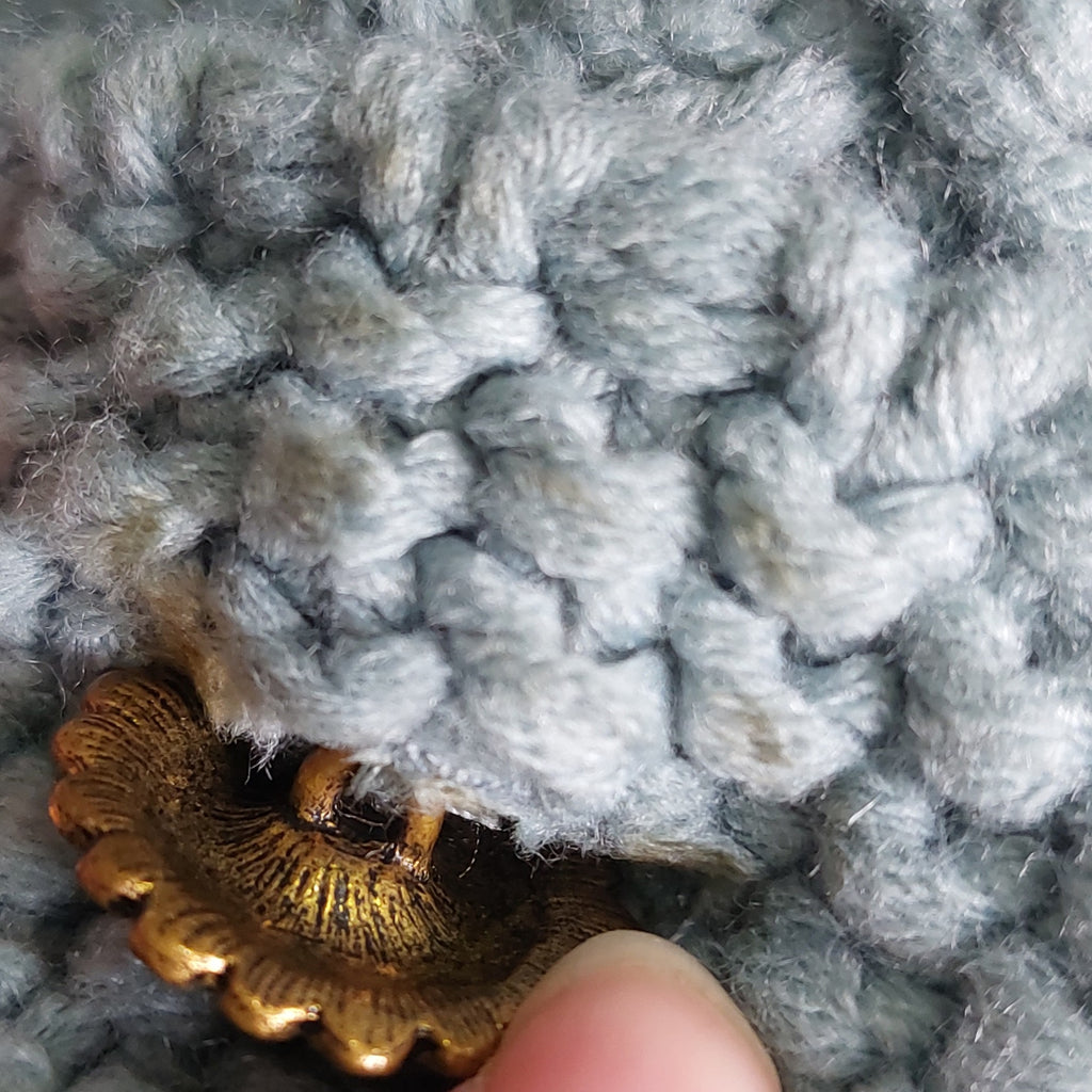 ZARA Green Sleeveless Acrylic Bejeweled Button Vest | Gently Used |