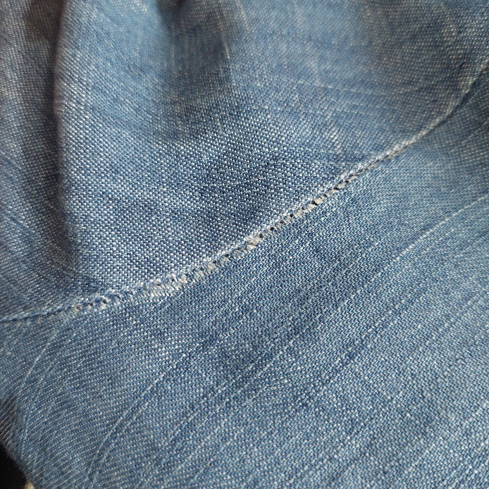 Next Blue Denim Thread Embroidered Cutwork Shirt | Pre Loved |