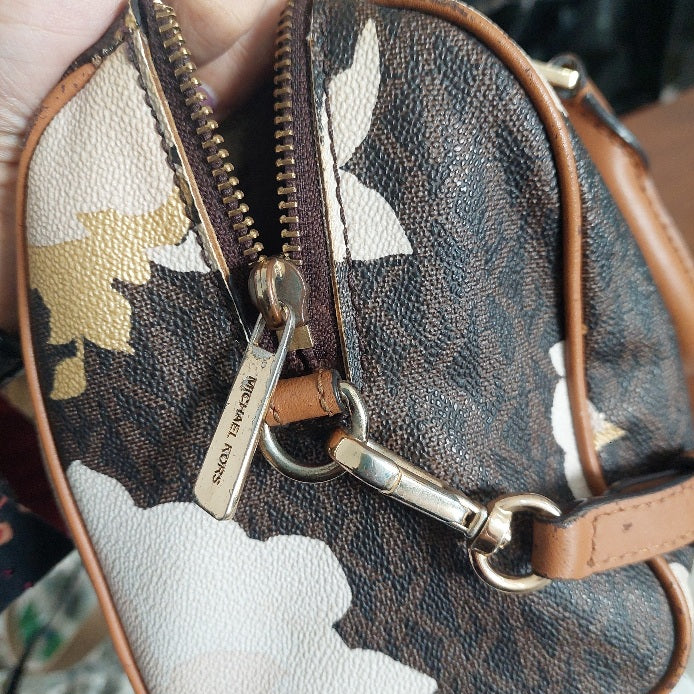 Michael Kors Brown Aria Satchel Bag | Pre Loved |