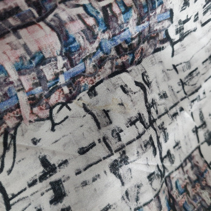Chanel White Abstract Print Silk Square Scarf | Pre Loved |