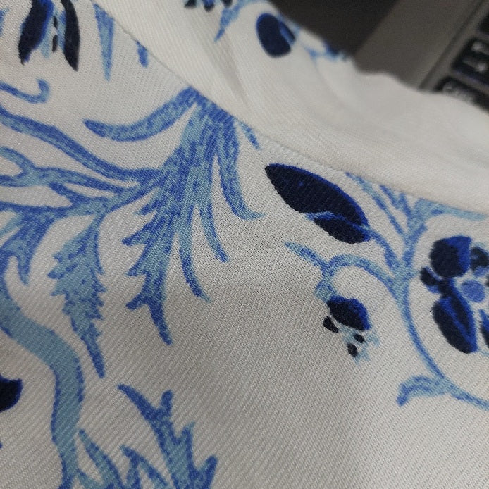 Riffat Aliani White & Blue Printed Co-ord Set | Gently Used |