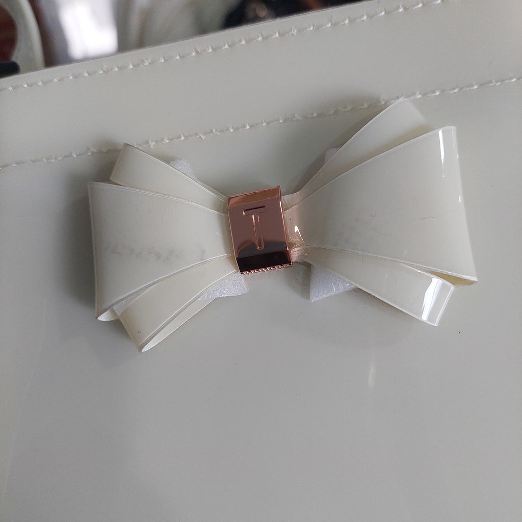 Ted Baker Ivory Aracon Plain Bow Small Icon Bag | Brand New |