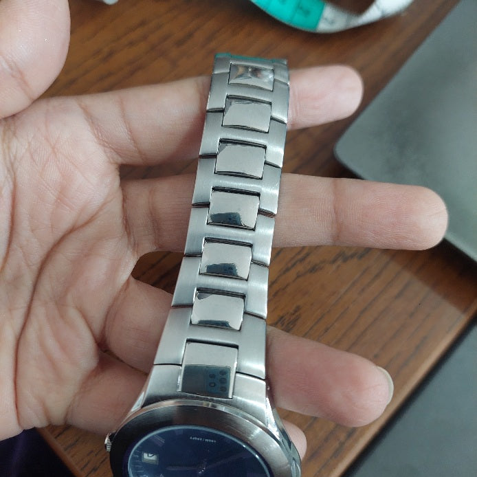 Guess Men's Blue Dial Date Window Stainless Steel G66450G Bracelet Watch | Gently Used |