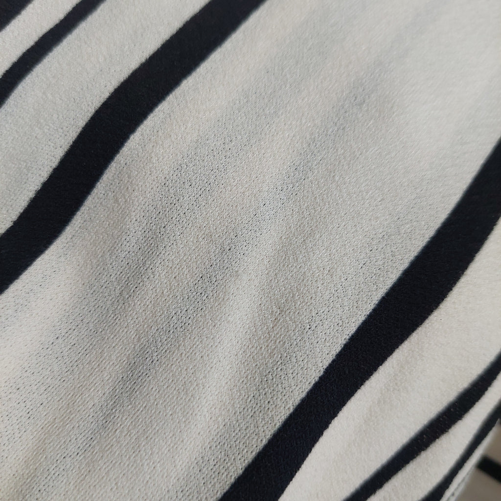 H&M Cream & Black Striped Sleeveless Short Dress | Gently Used |