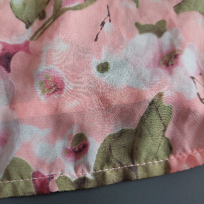 Forever 21 Pink Sheer Floral Printed Blouse | Pre Loved |