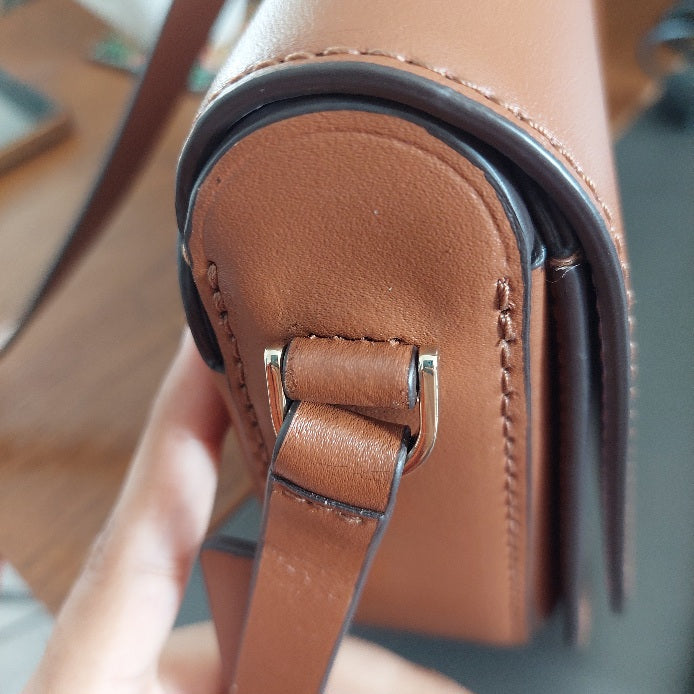 Kate Spade Tan Leather Nadine Medium Flap Crossbody Bag | Pre Loved |