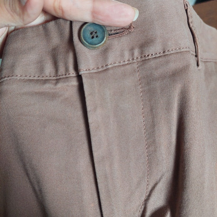 Massimo Dutti Brown Straight Leg Pants | Pre Loved |