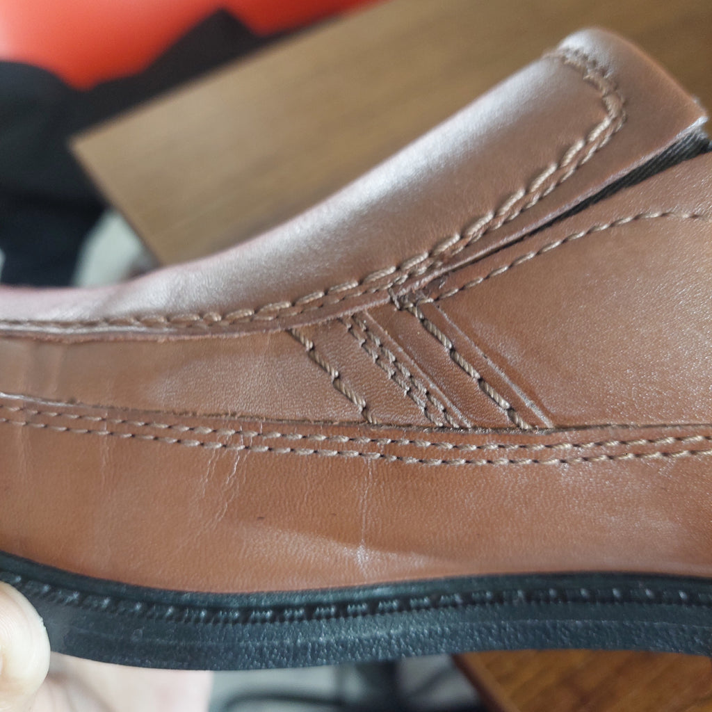 Rock Leader Men's Brown 2 Bike Toe Slip On Shoes | Gently Used |