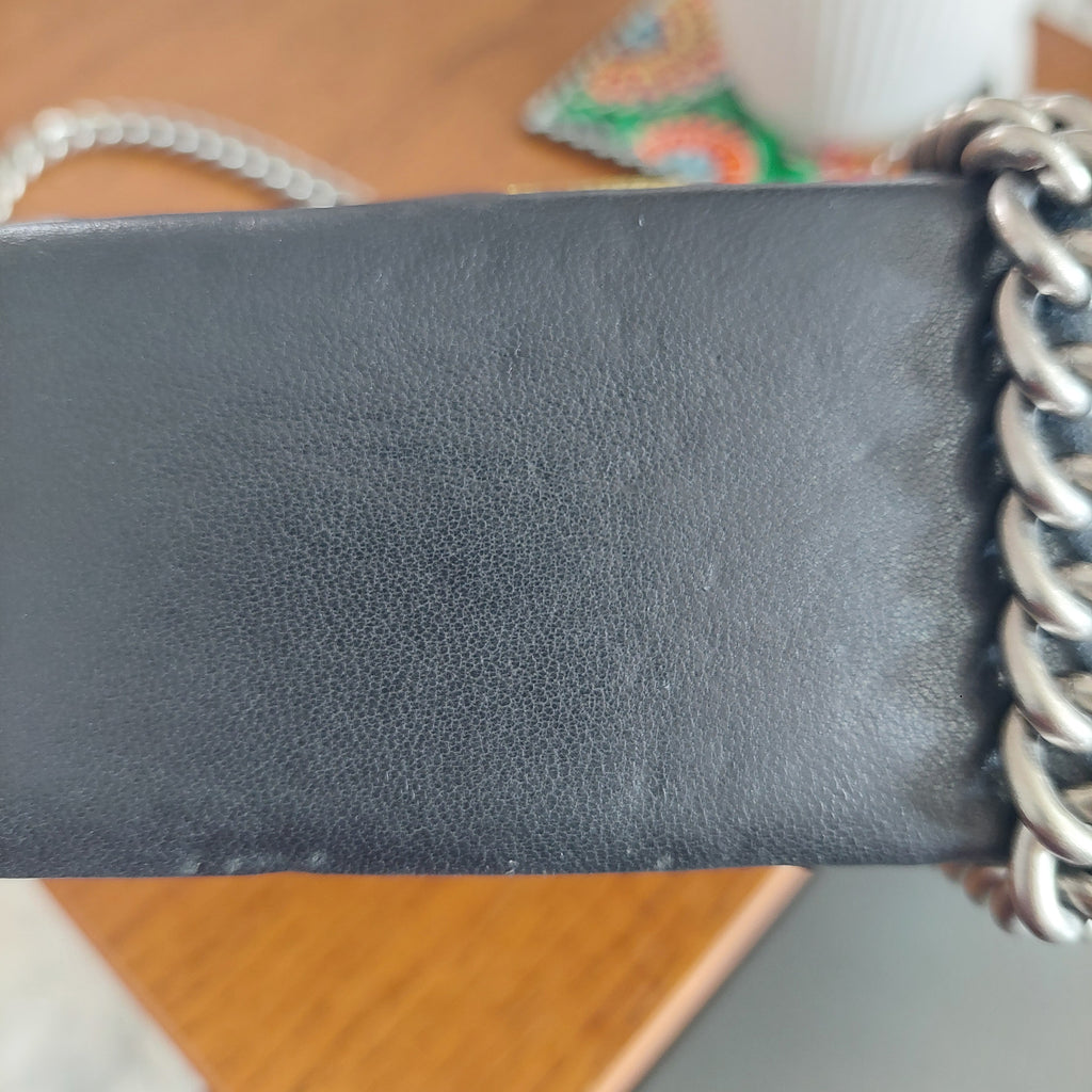 Kurt Geiger Black Leather Mini Kensington Rainbow Bag | Pre Loved |