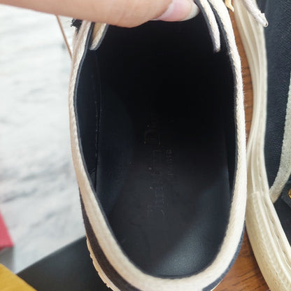 Christian Dior Walk'n'Dior Black & White Canvas Sneakers | Pre Loved |