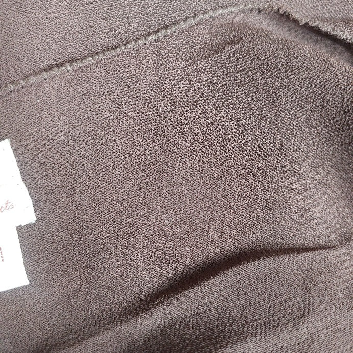 Max Studio Brown Sheer Pleated Top | Pre Loved |