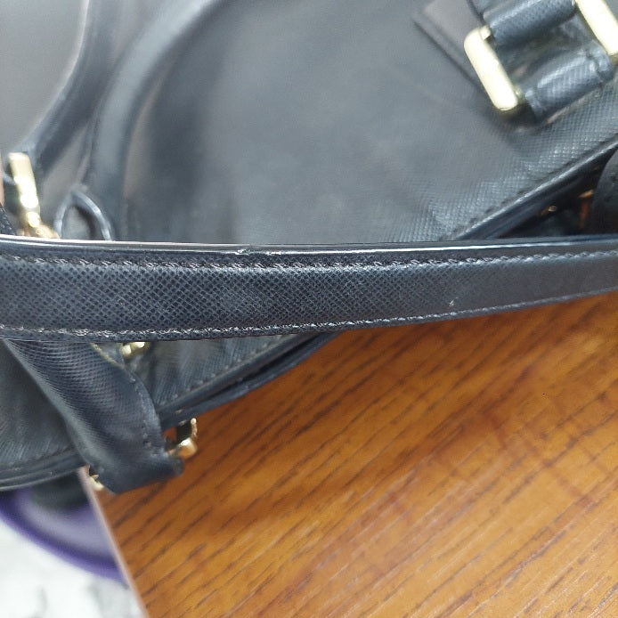 Tory Burch Black Dome Leather Satchel Bag | Pre Loved |