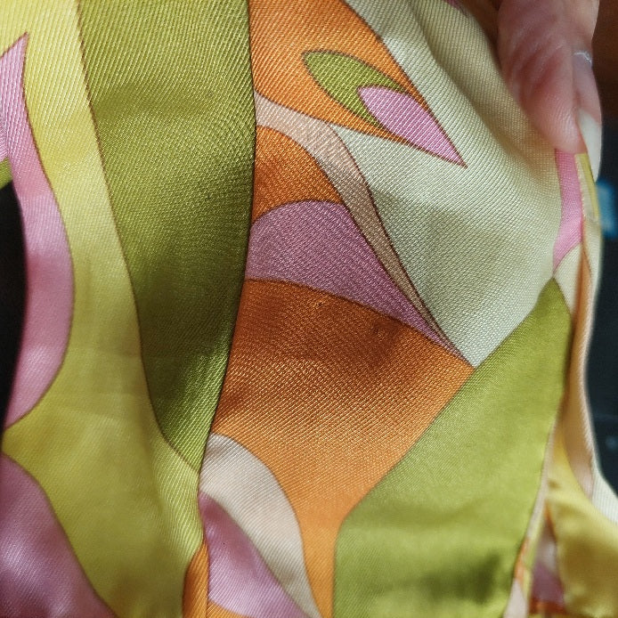 Zara Yellow & Orange Button Down Top | Pre Loved |