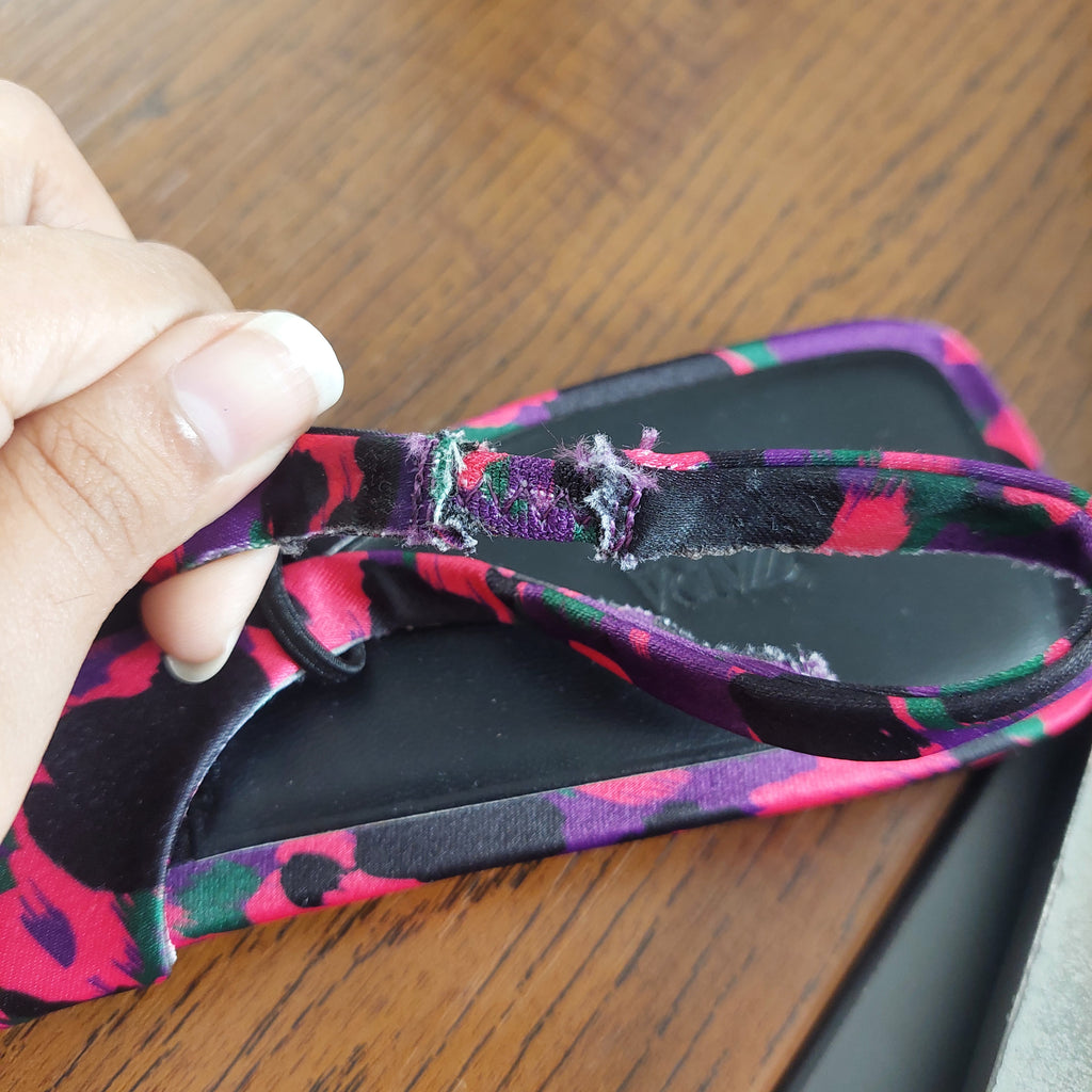ZARA Purple Satin Bow Detail Slingback Sandals | Brand New |
