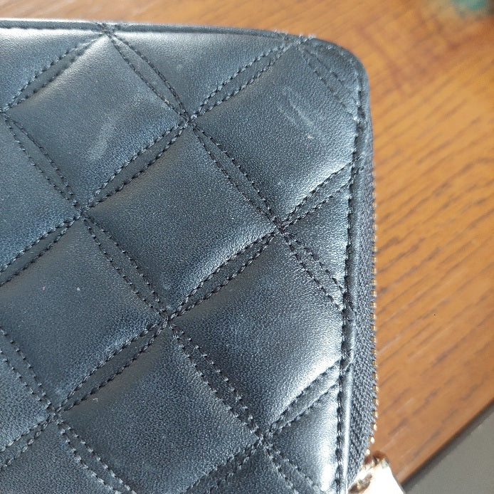 Kate Spade Black Quilted Leather Natalia Large Continental Wallet | Pre Loved |