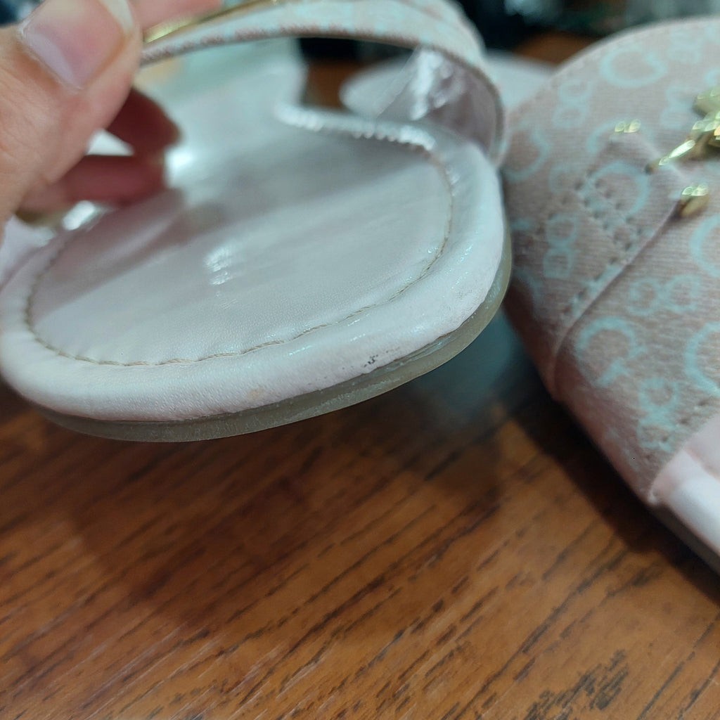 Guess Pink Lures Logo Sandals | Gently Used |
