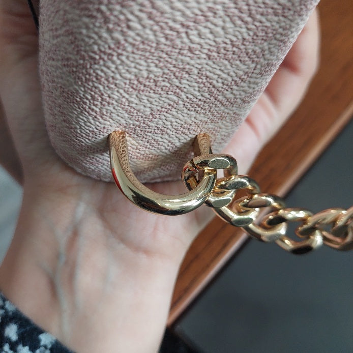 Michael Kors Ballet Pink Leatherette & Canvas Monogram Lita Crossbody Bag | Gently Used |