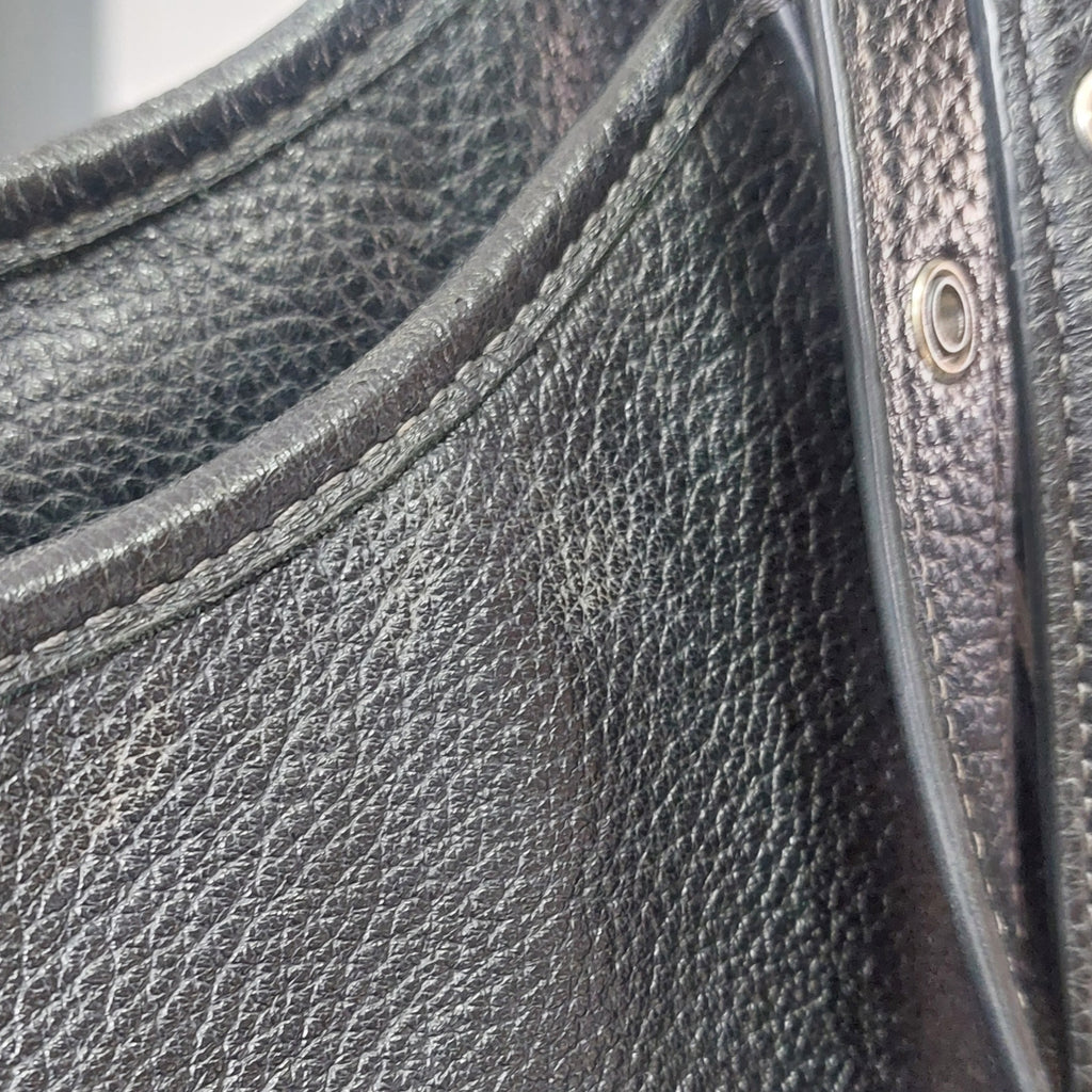 Coach Black Pebbled Leather “Meadow” Shoulder Bag | Pre Loved |