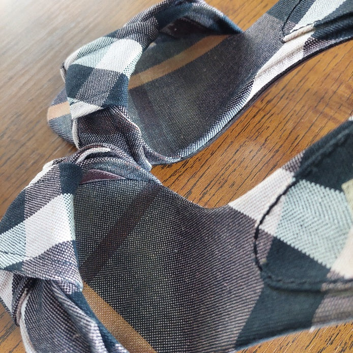 Burberry Checked Canvas Bow Embellished Heel Sandals | Pre Loved |