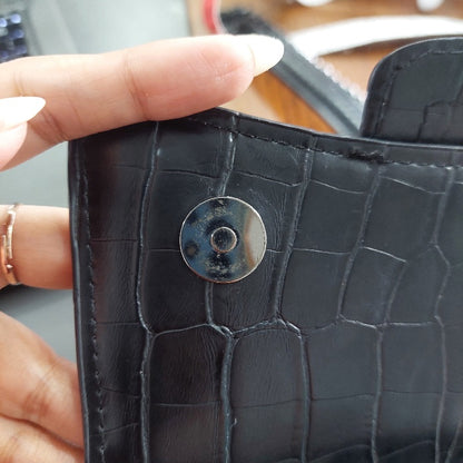 Zara Black Crocodile Patterned Faux Leather Mini City Crossbody Bag | Pre Loved | - Secret Stash