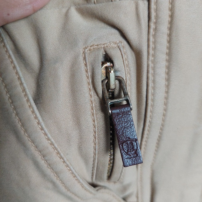 Massimo Dutti Khaki Straight Leg Pants | Pre Loved |